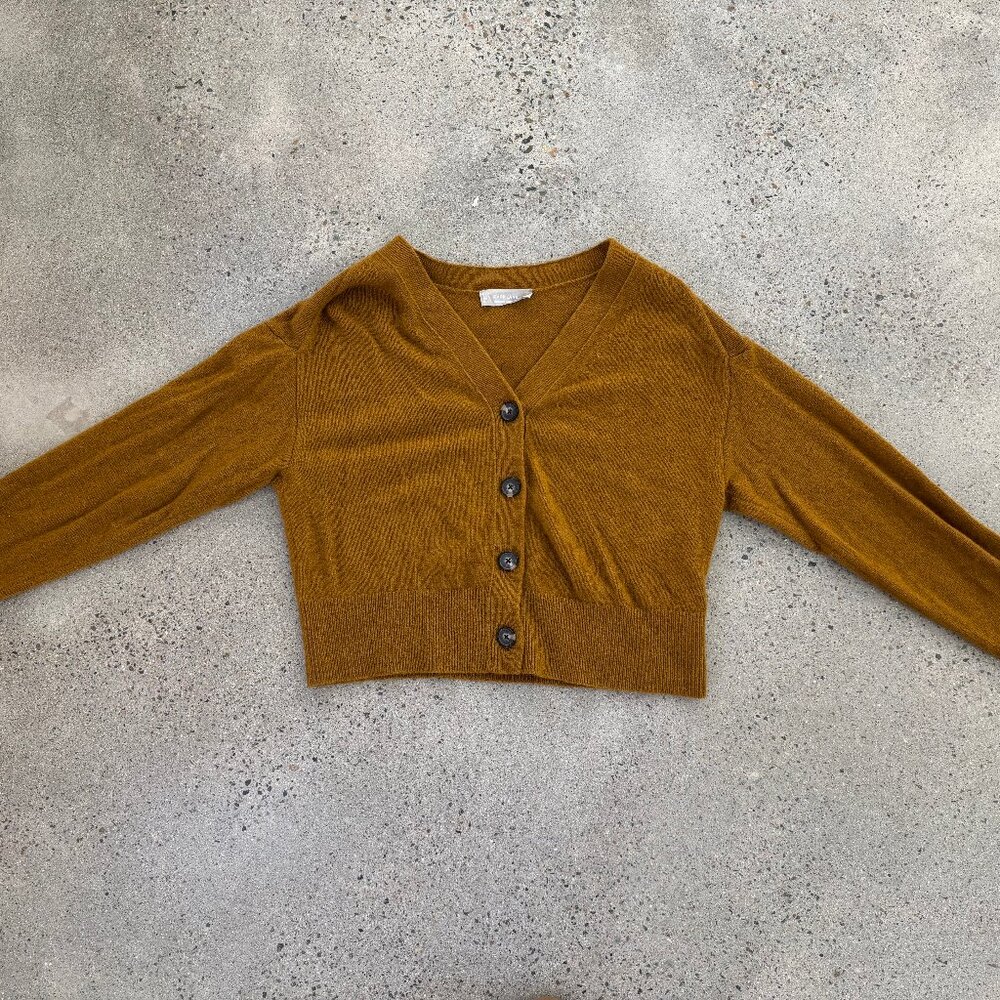 Everlane Cropped Cashmere Cardigan Sweather